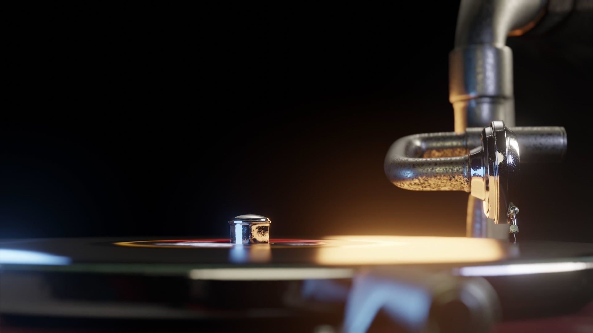 Gramophone Phonograph Low-poly 3D model_41