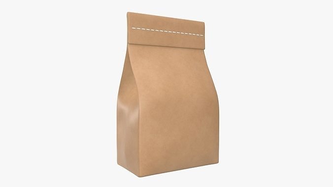 Craft paper package 09 3D model