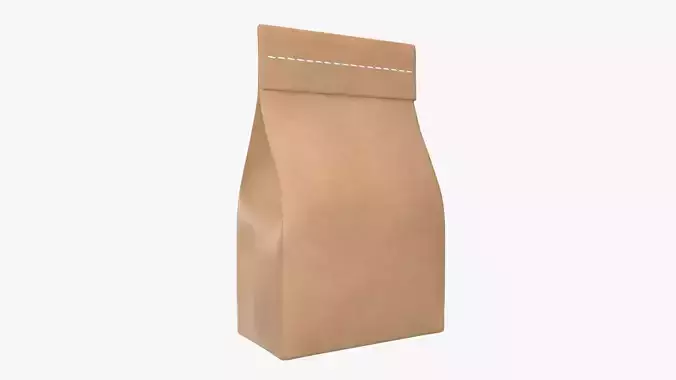 Craft paper package 09 3D model
