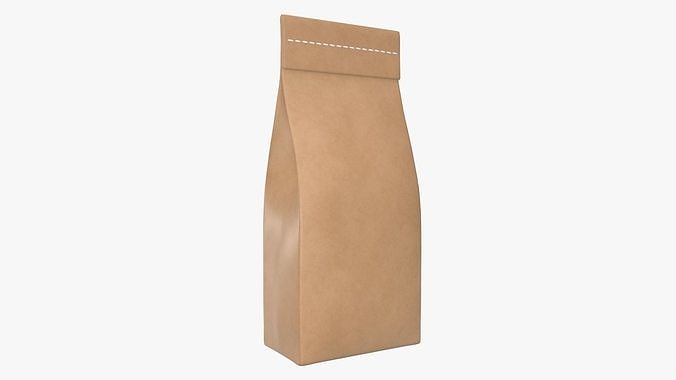 Craft paper package 10 3D model