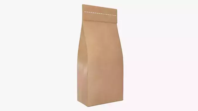 Craft paper package 10 3D model
