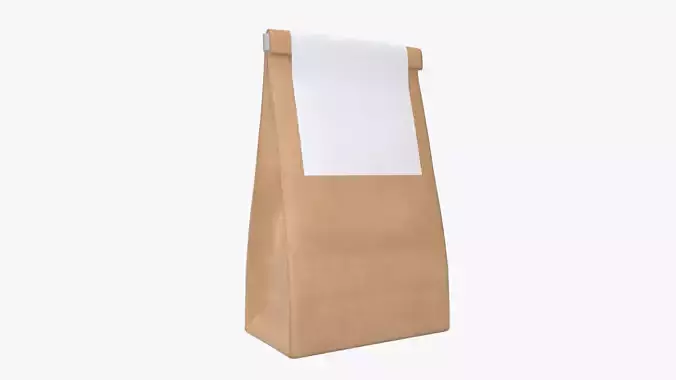 Craft paper package 11 3D model