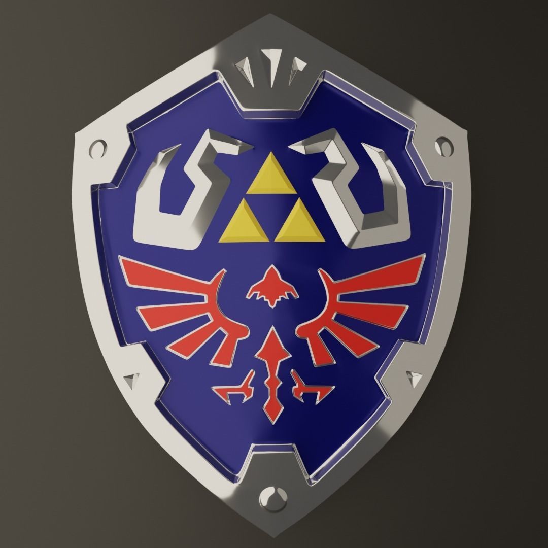 Hylian shield Low-poly 3D model_13