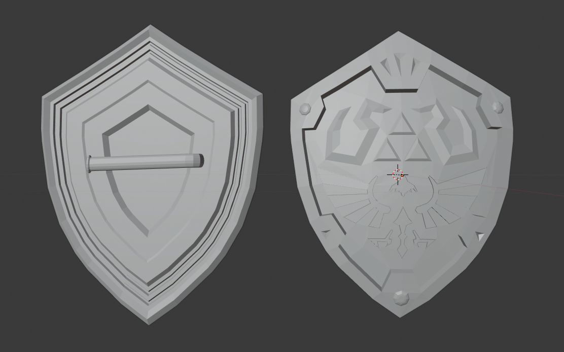 Hylian shield Low-poly 3D model_16