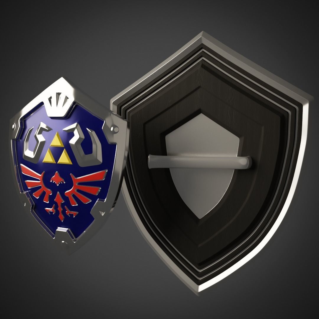 Hylian shield Low-poly 3D model_4