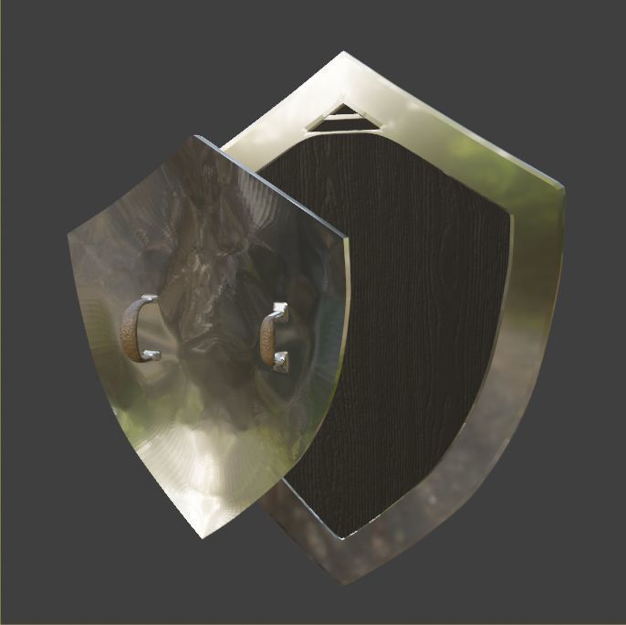 Hylian shield Low-poly 3D model_8