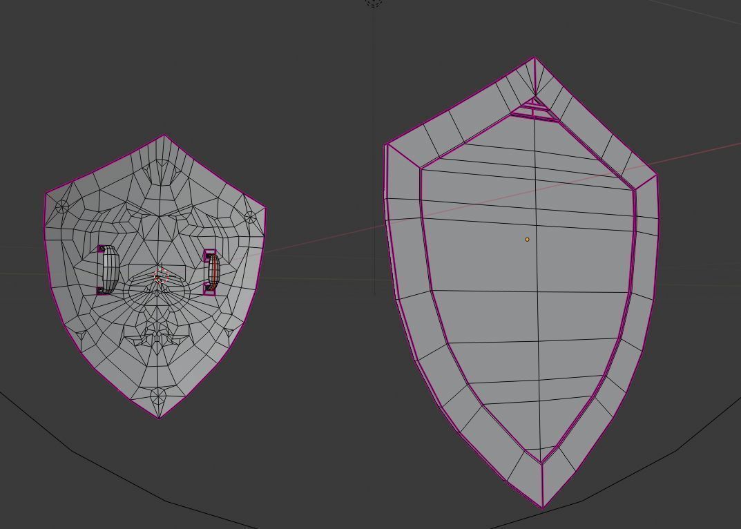 Hylian shield Low-poly 3D model_11
