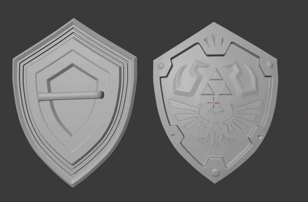 Hylian shield Low-poly 3D model_12