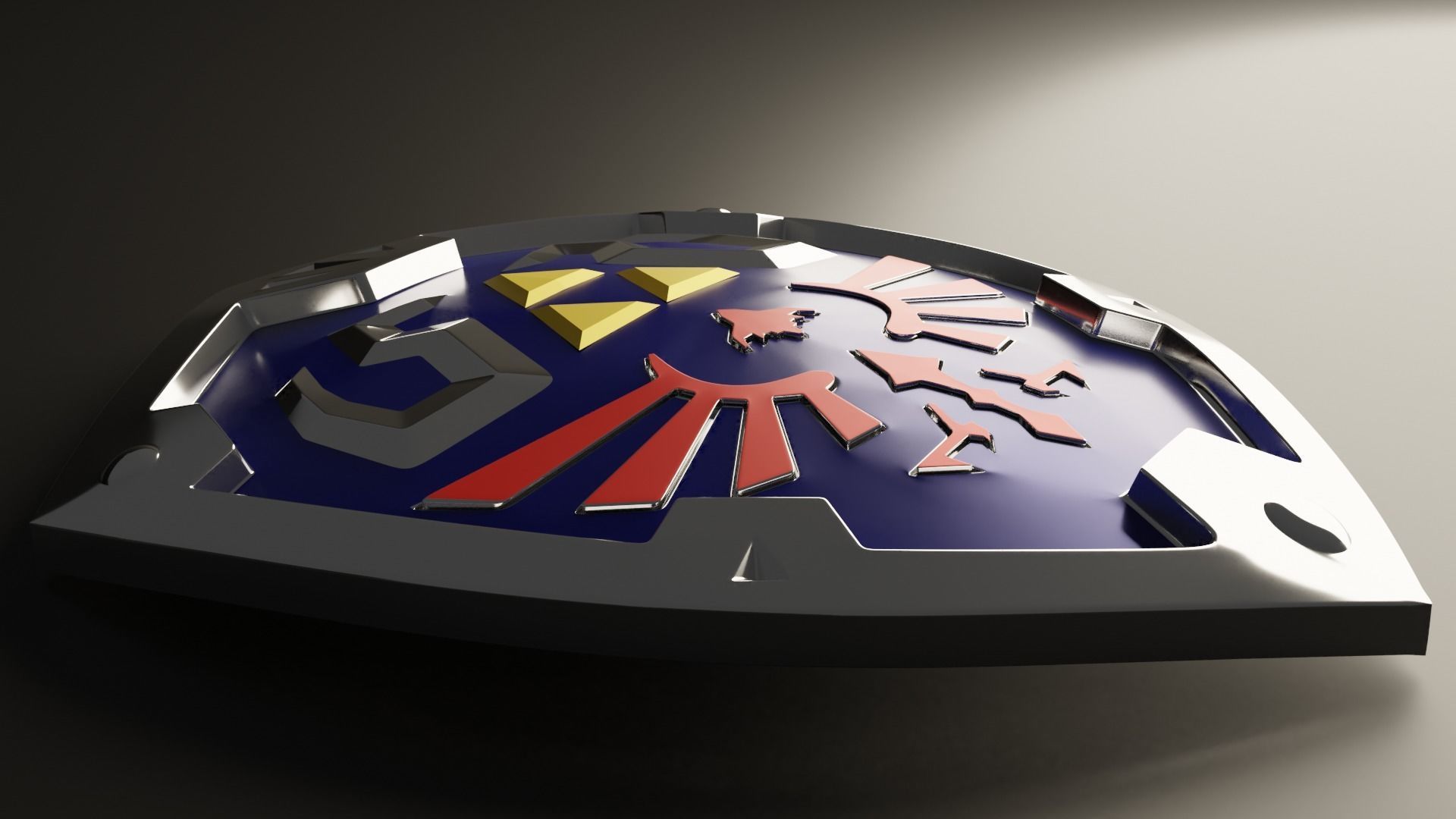 Hylian shield Low-poly 3D model_7