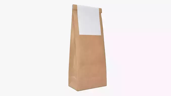Craft paper package 12 3D model