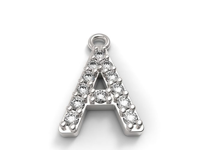 Pendants alphabet 3D print model