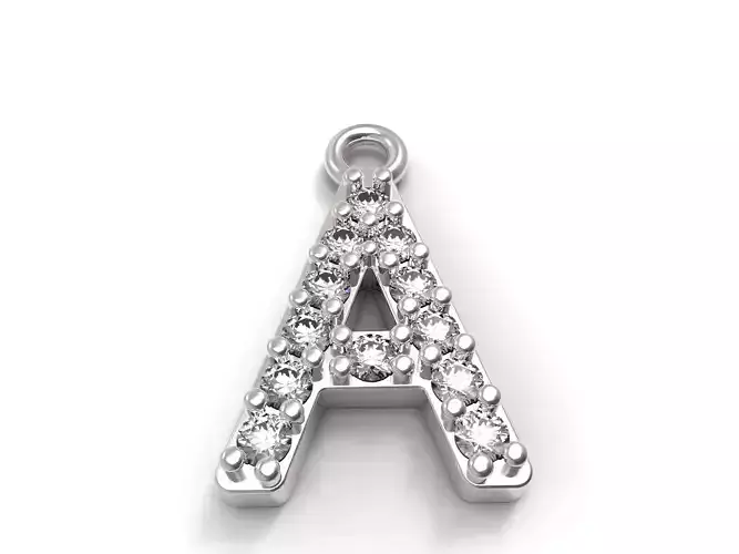Pendants alphabet 3D print model