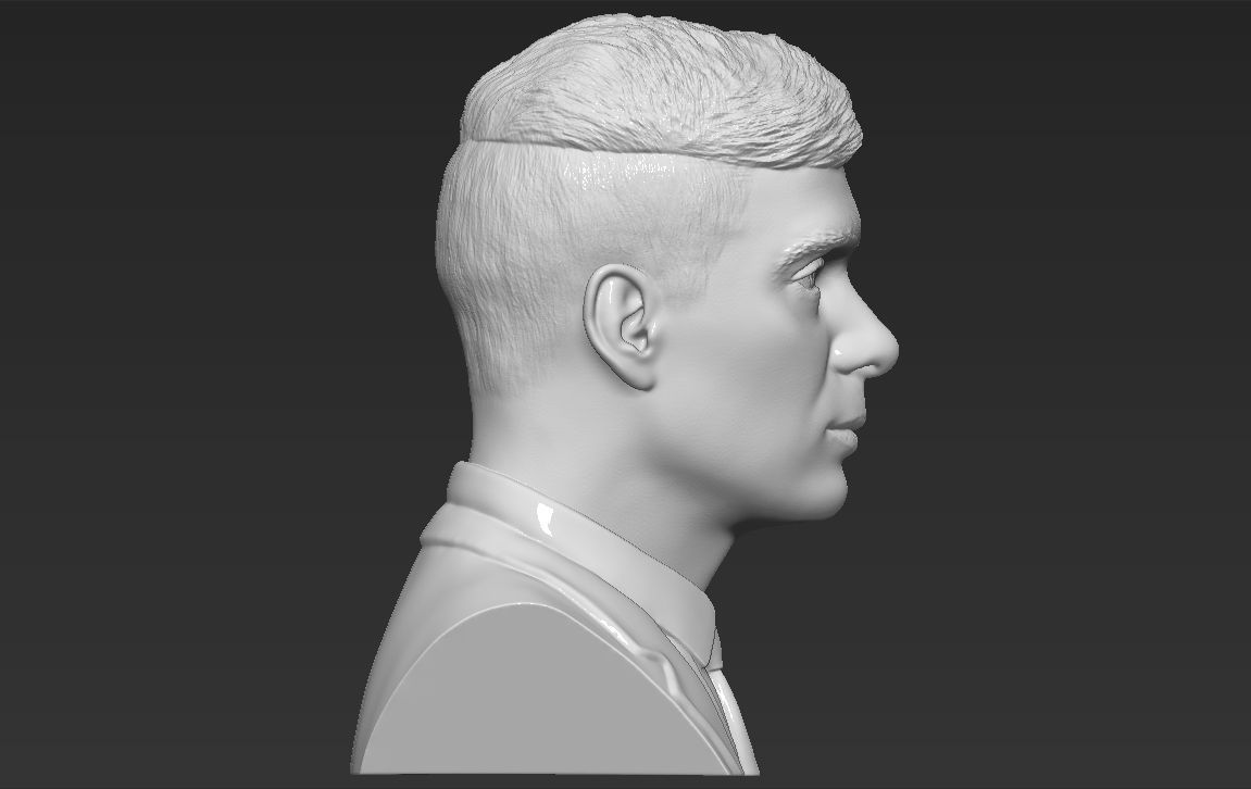 Tommy Shelby from Peaky Blinders bust 3D printing ready stl obj  3D print model_7