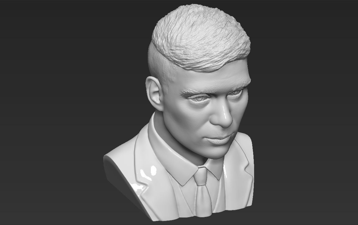 Tommy Shelby from Peaky Blinders bust 3D printing ready stl obj  3D print model_11