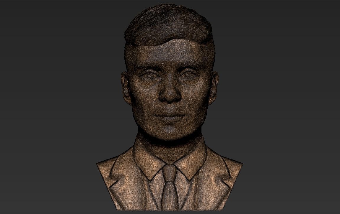 Tommy Shelby from Peaky Blinders bust 3D printing ready stl obj  3D print model_25