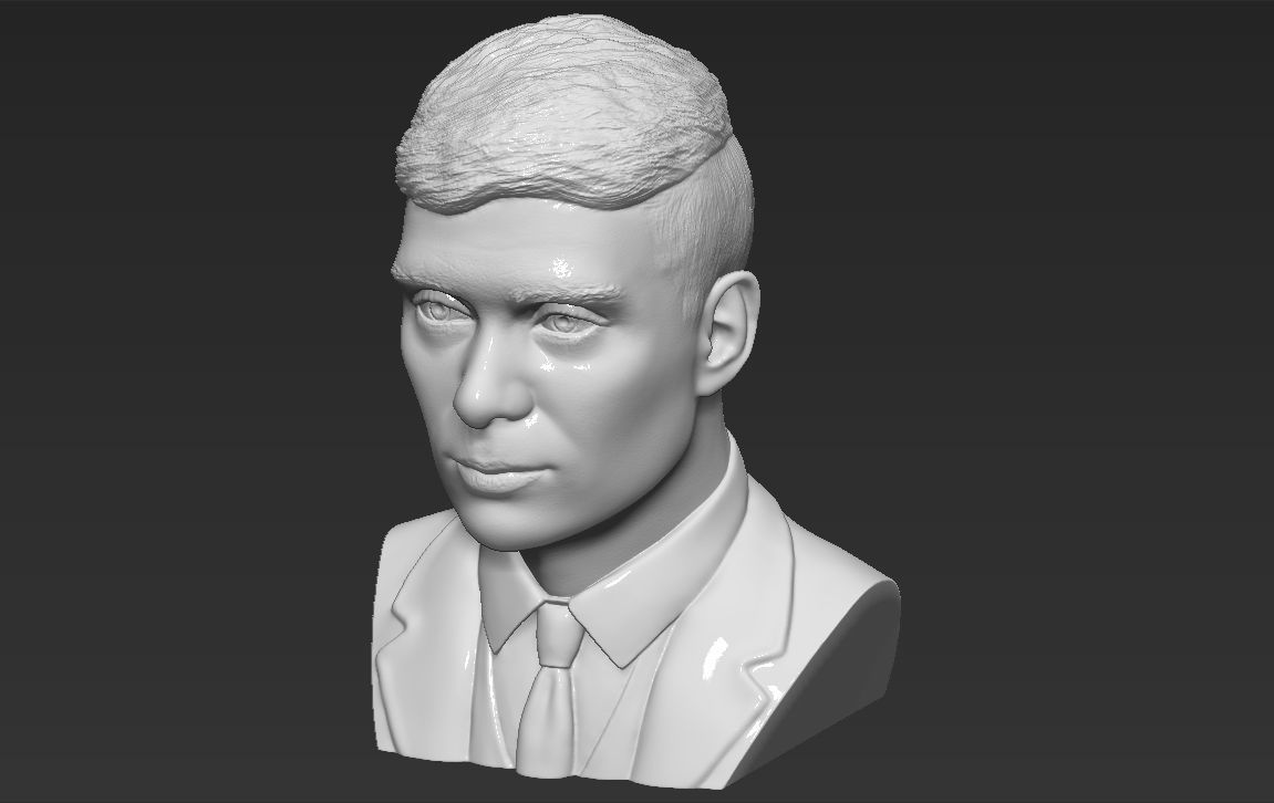 Tommy Shelby from Peaky Blinders bust 3D printing ready stl obj  3D print model_12