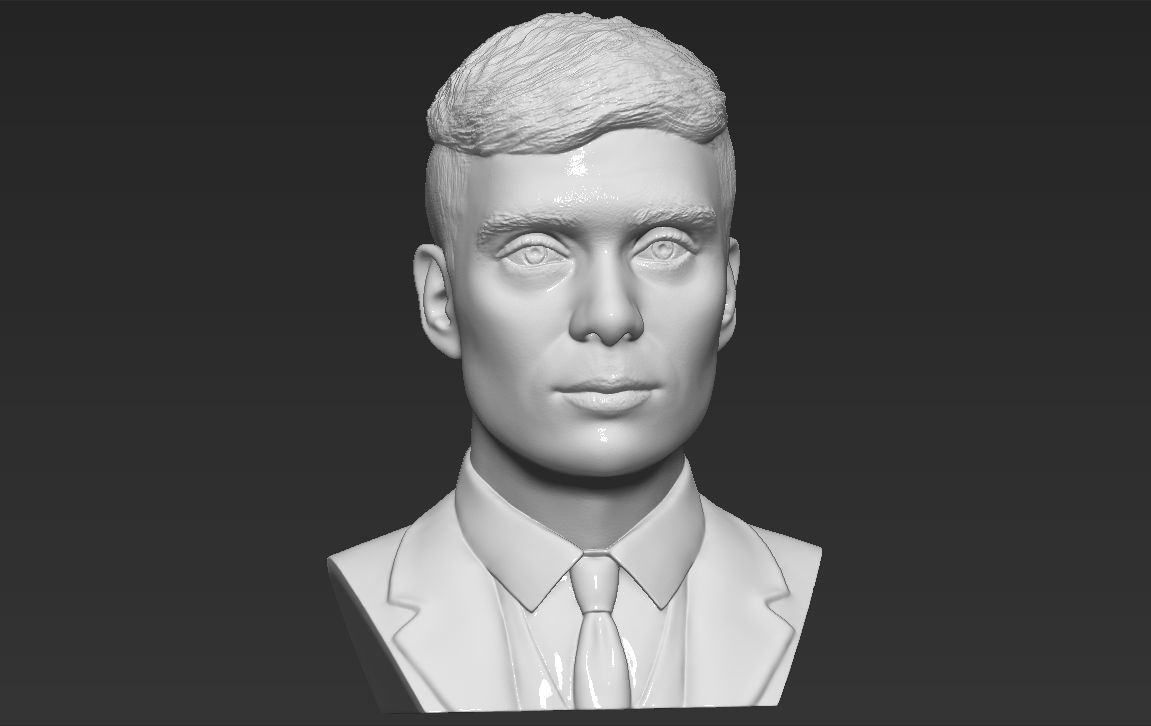 Tommy Shelby from Peaky Blinders bust 3D printing ready stl obj  3D print model_10