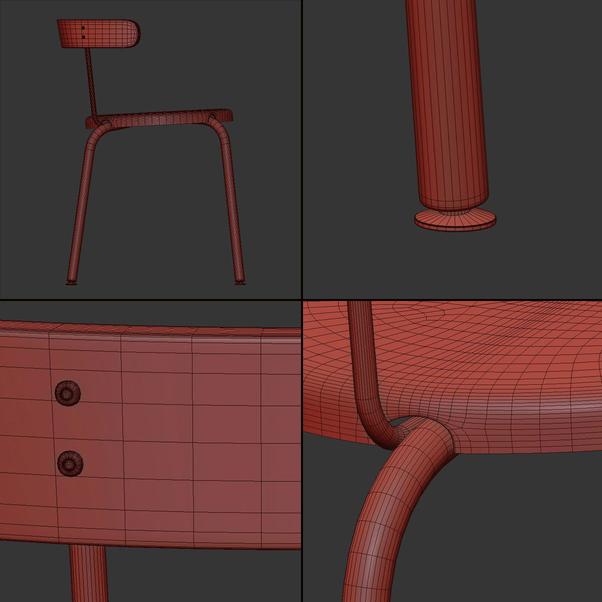 TRANARO table and YNGVAR chairs 3D model_3