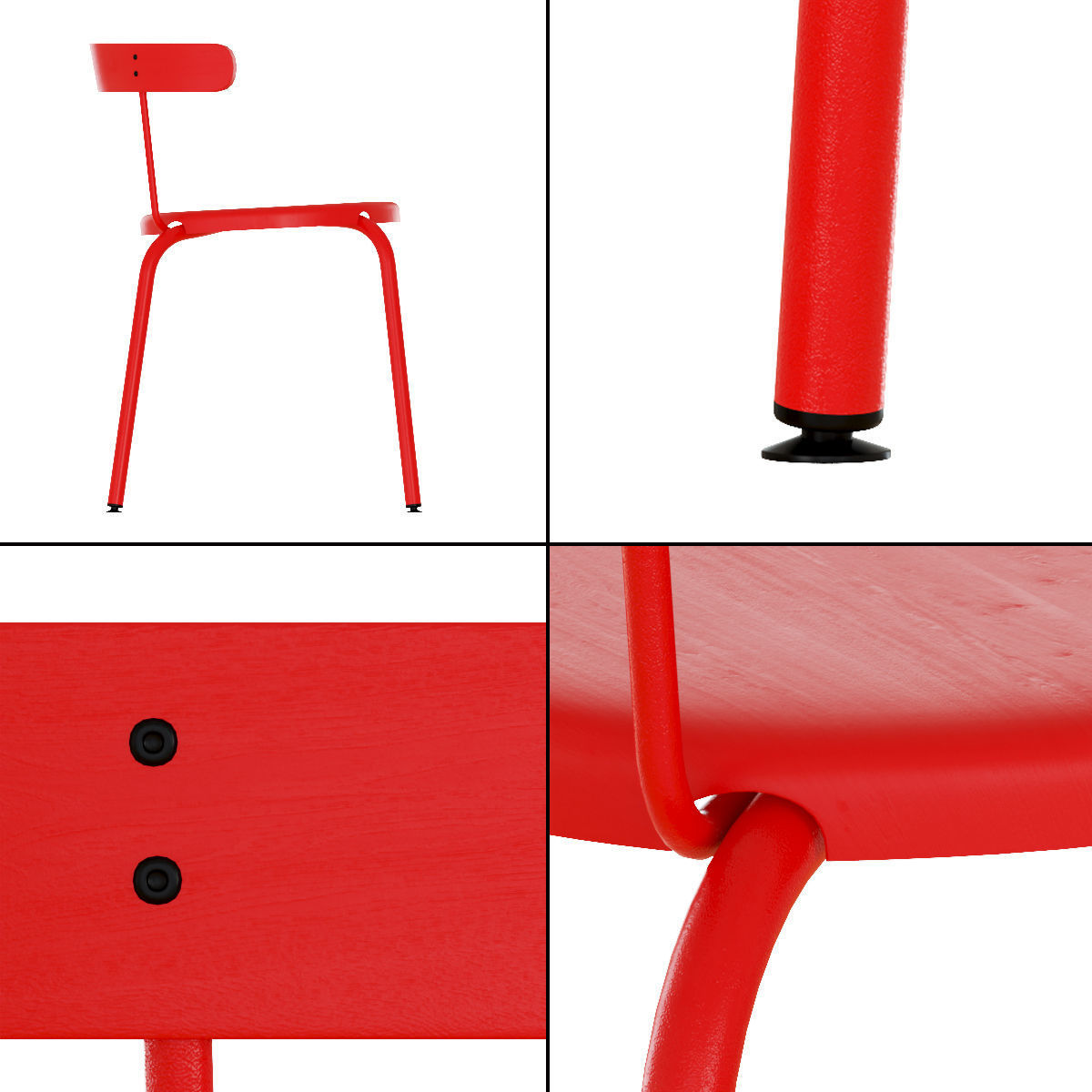 TRANARO table and YNGVAR chairs 3D model_4