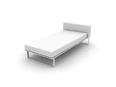 Simple Bed 02 Free 3D model_0