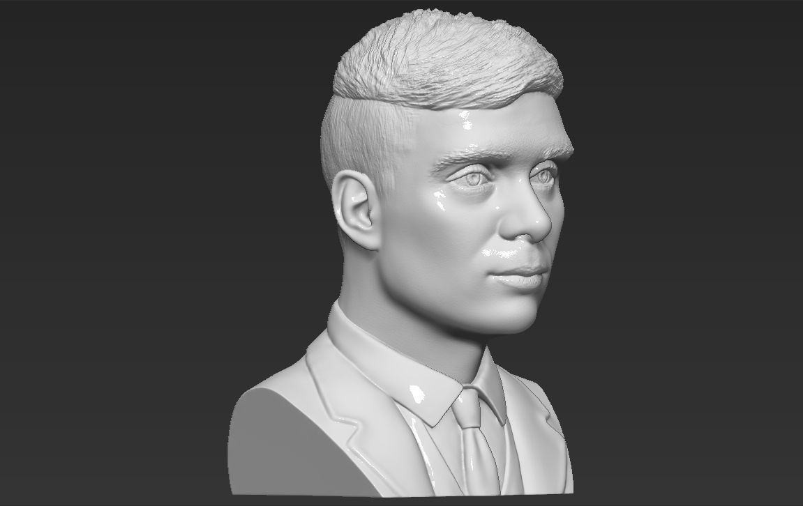 Tommy Shelby from Peaky Blinders bust for full color 3D printing 3D print model_32