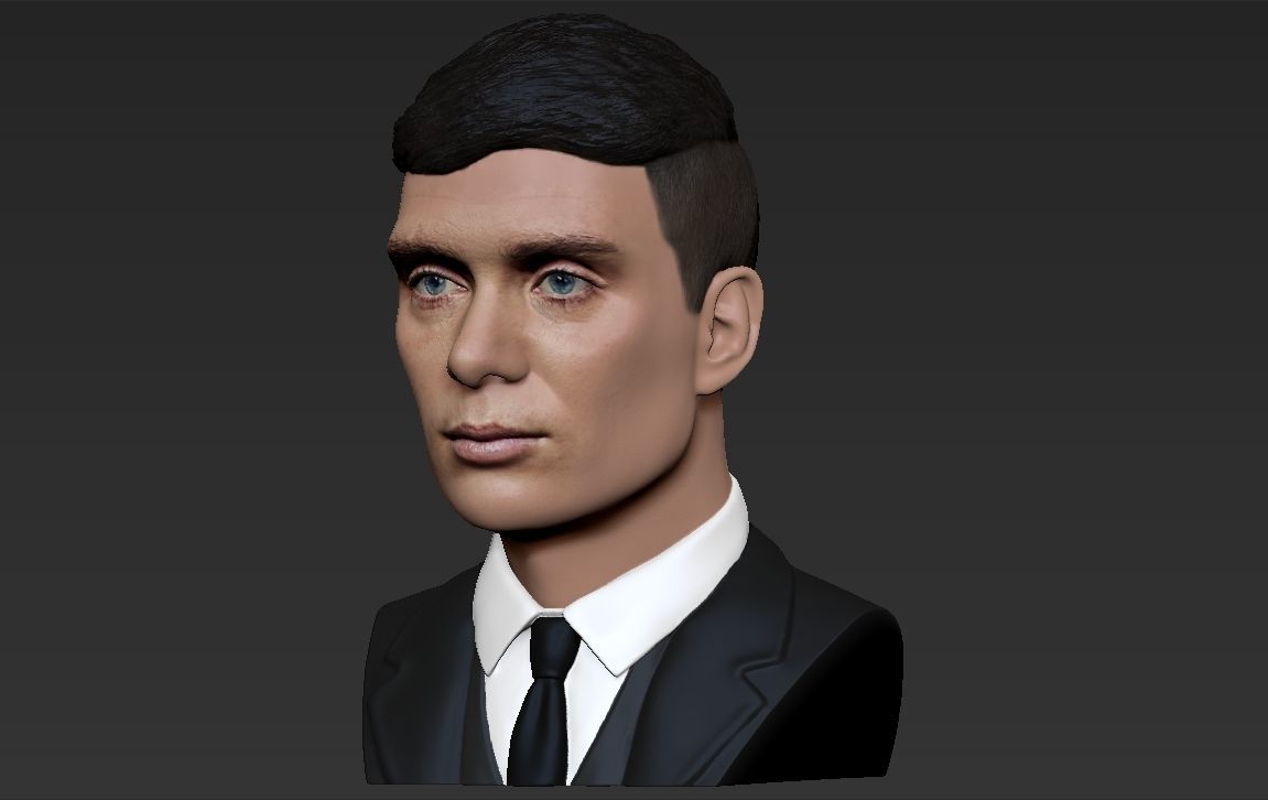 Tommy Shelby from Peaky Blinders bust for full color 3D printing 3D print model_17