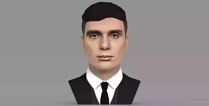 Tommy Shelby from Peaky Blinders bust for full color 3D printing 3D print model