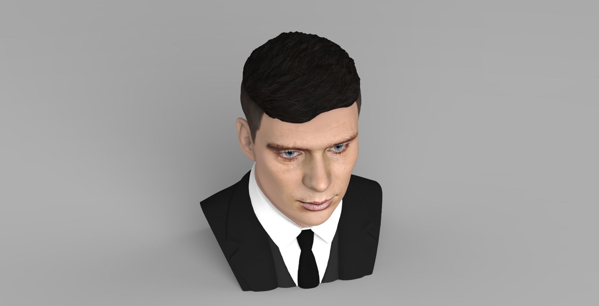 Tommy Shelby from Peaky Blinders bust for full color 3D printing 3D print model_10