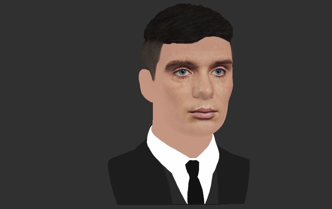 Tommy Shelby from Peaky Blinders bust for full color 3D printing 3D print model_21