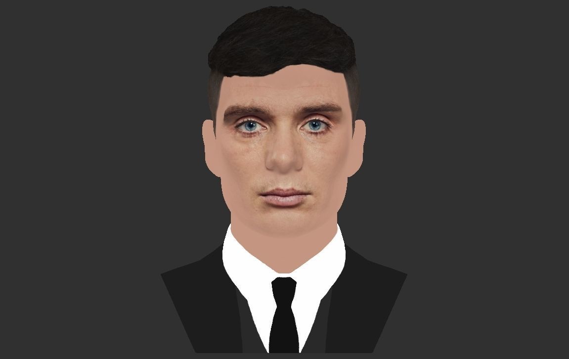 Tommy Shelby from Peaky Blinders bust for full color 3D printing 3D print model_19