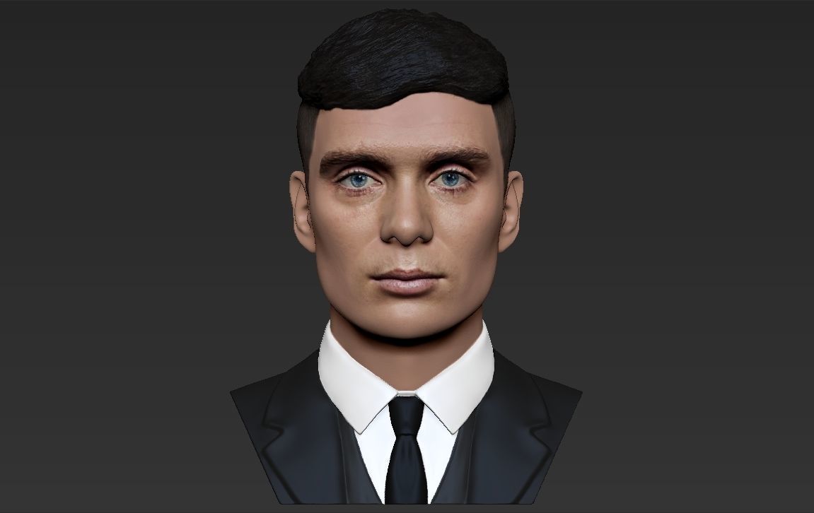 Tommy Shelby from Peaky Blinders bust for full color 3D printing 3D print model_16