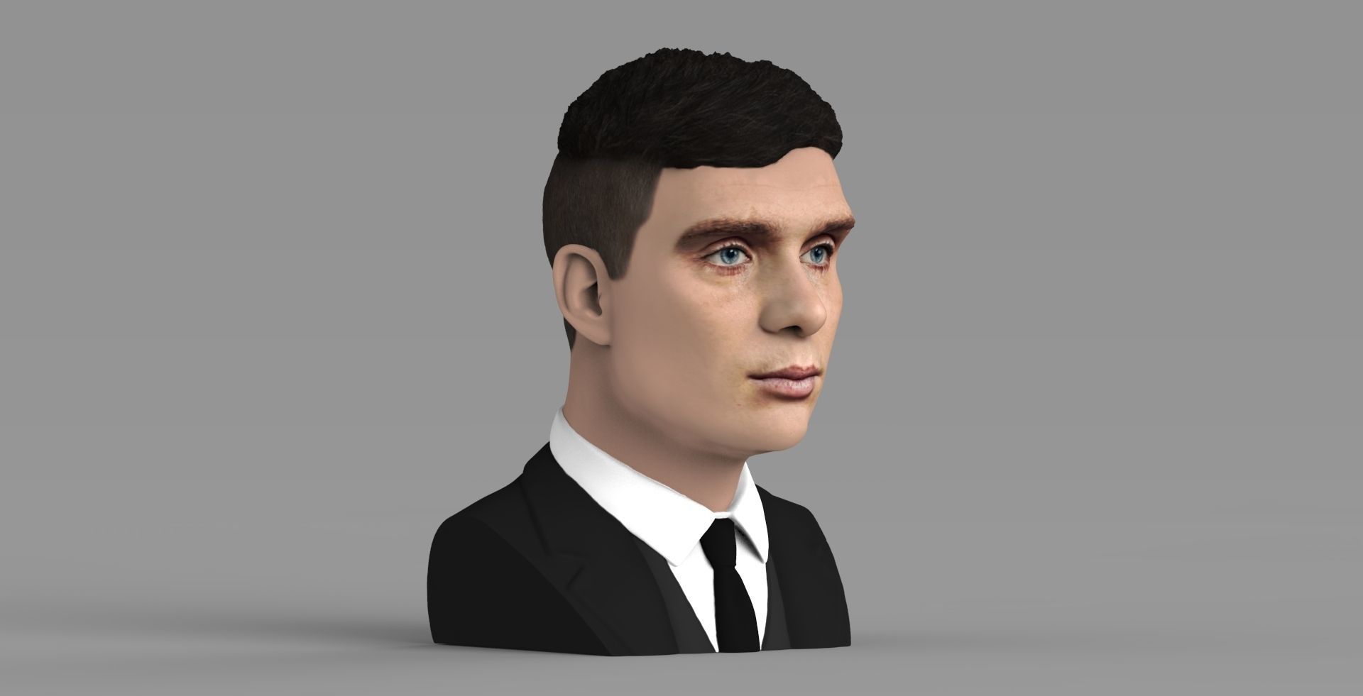 Tommy Shelby from Peaky Blinders bust for full color 3D printing 3D print model_8
