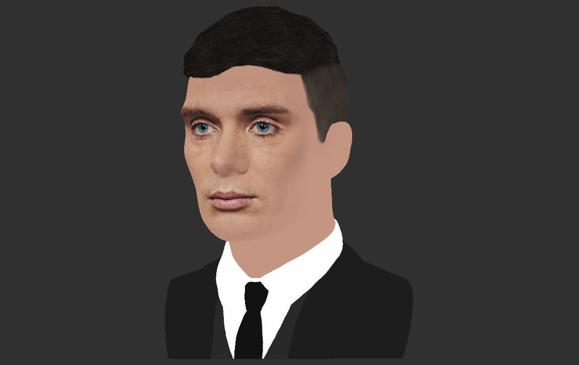 Tommy Shelby from Peaky Blinders bust for full color 3D printing 3D print model_20