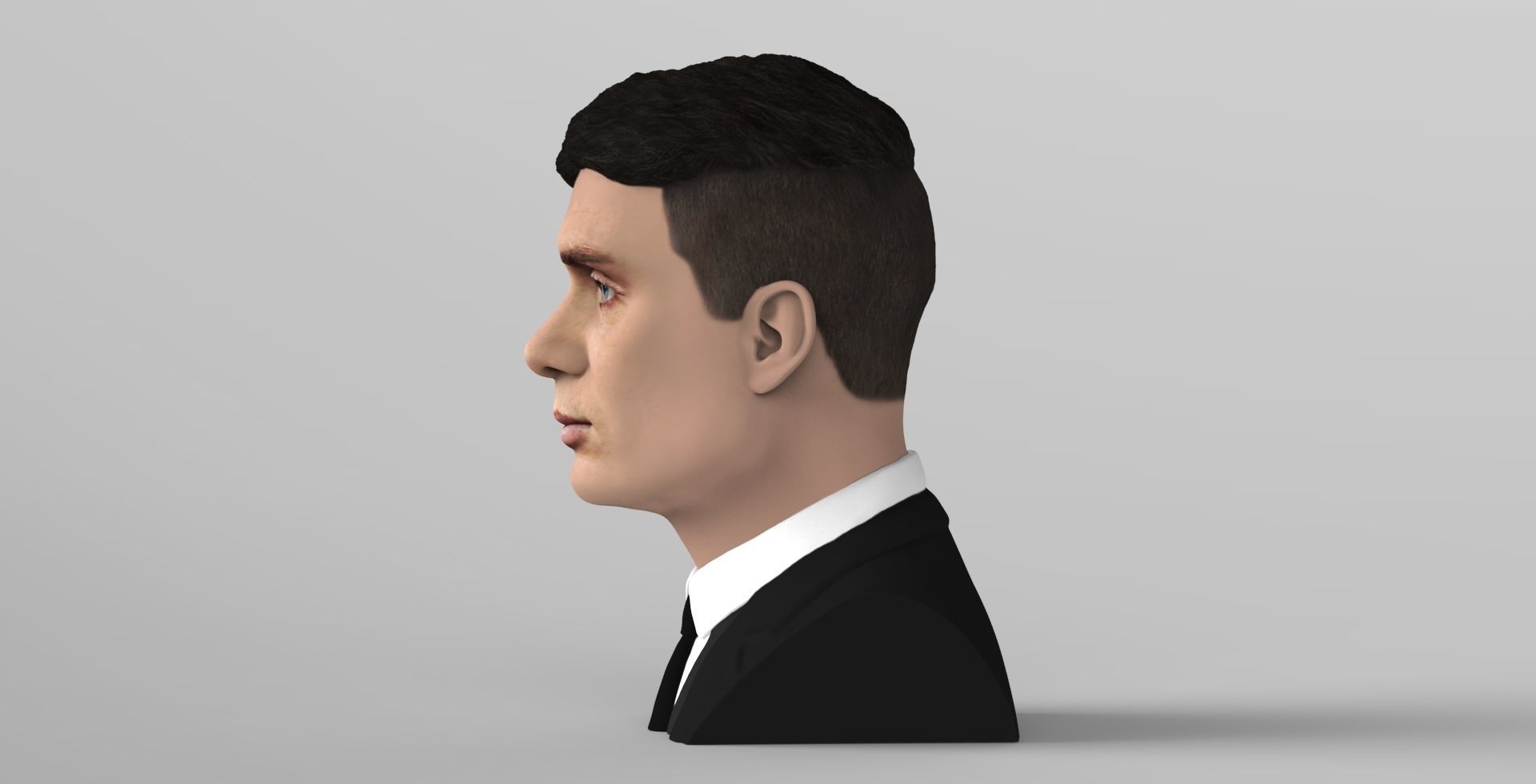 Tommy Shelby from Peaky Blinders bust for full color 3D printing 3D print model_3