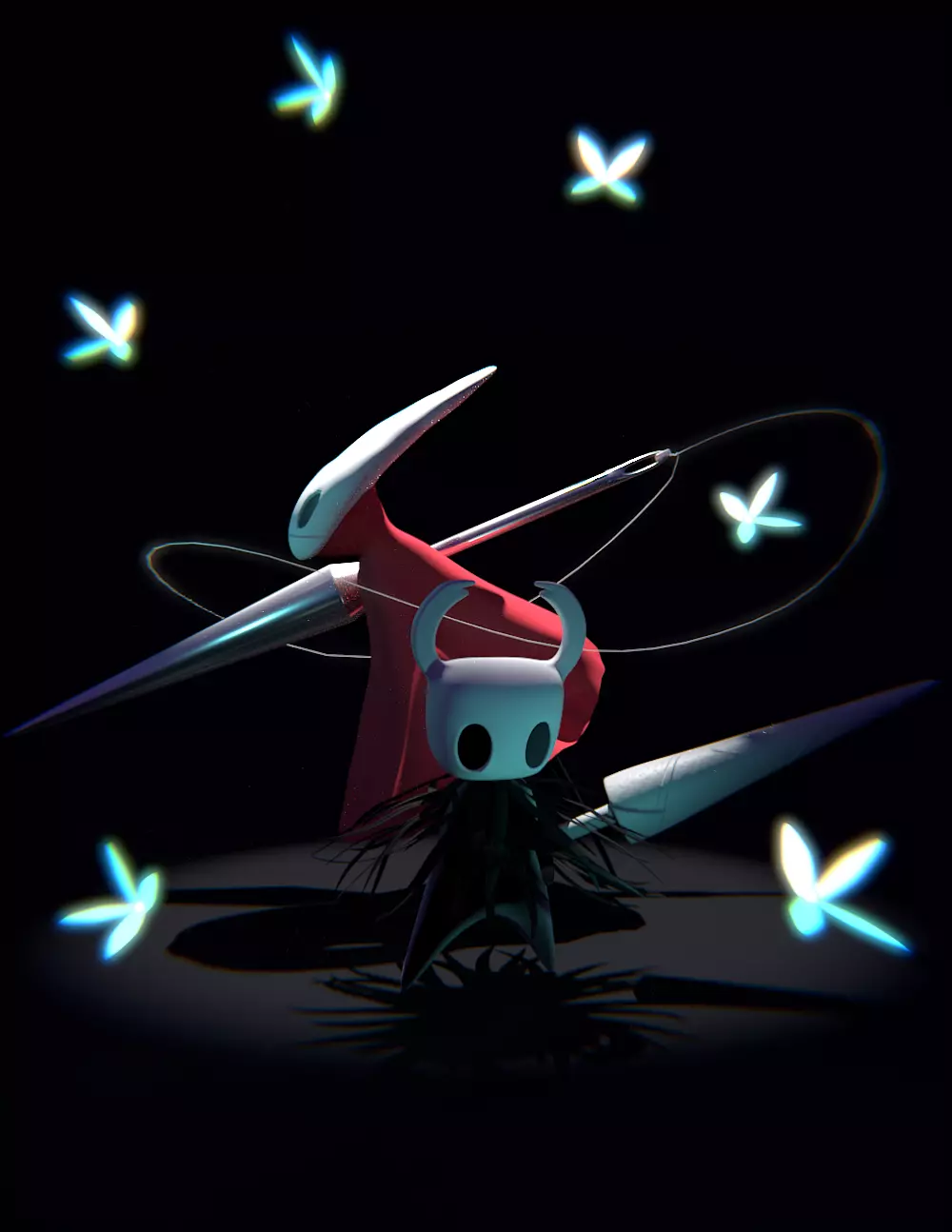 Hollow Knight fan art Free 3D model