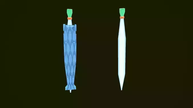 Game Ready Sword umbrella Low-poly 3D model