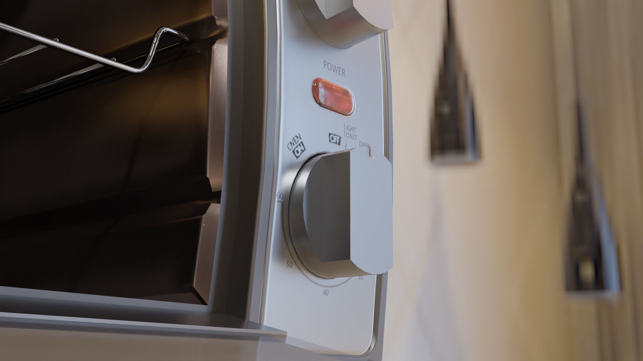 Sunbeam BT5350 Toaster Oven and FREE Plate of PARTY PIES Low-poly 3D model_2