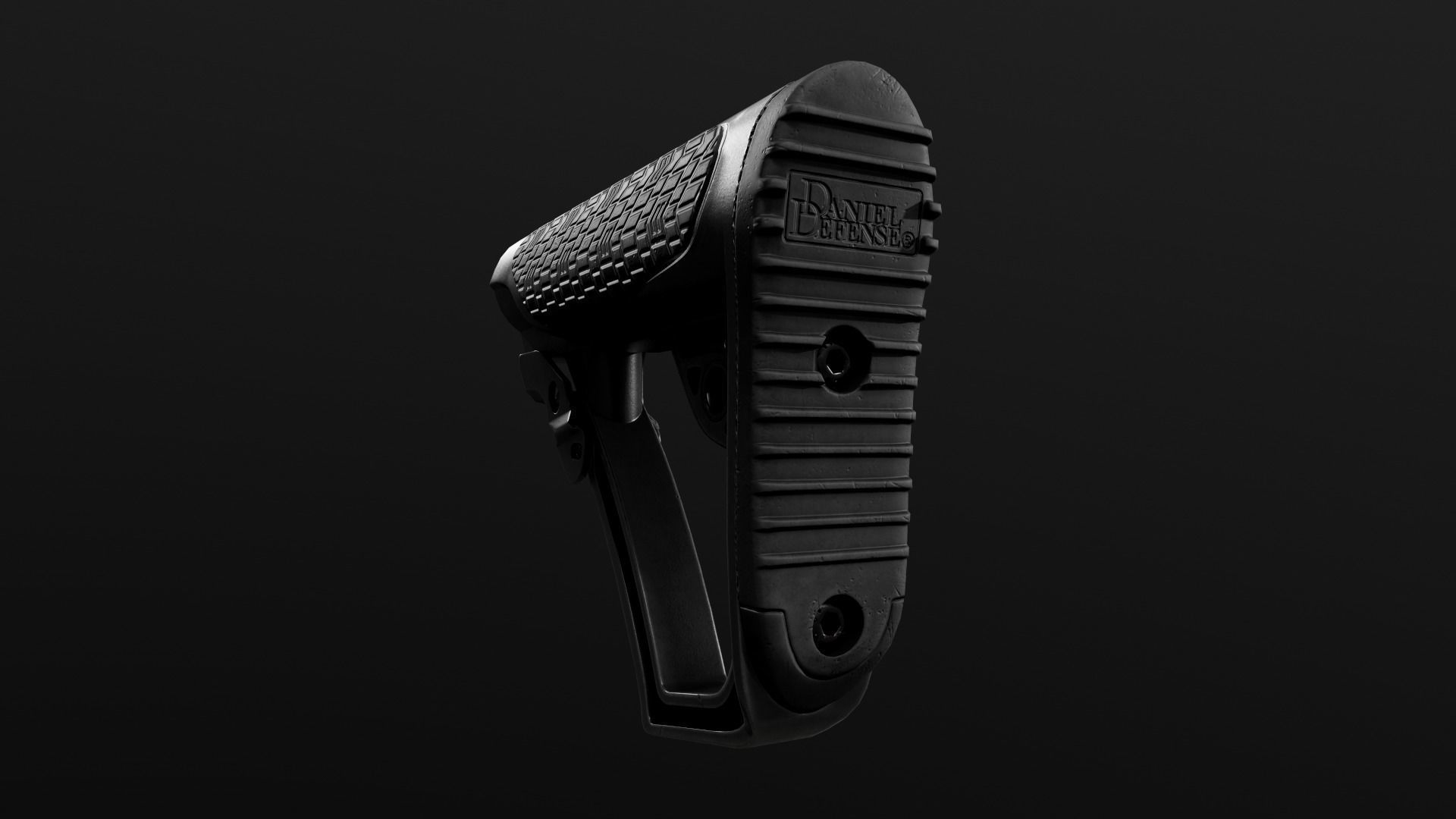 Daniel Defense AR15 Collapsible Buttstock Low-poly 3D model_14