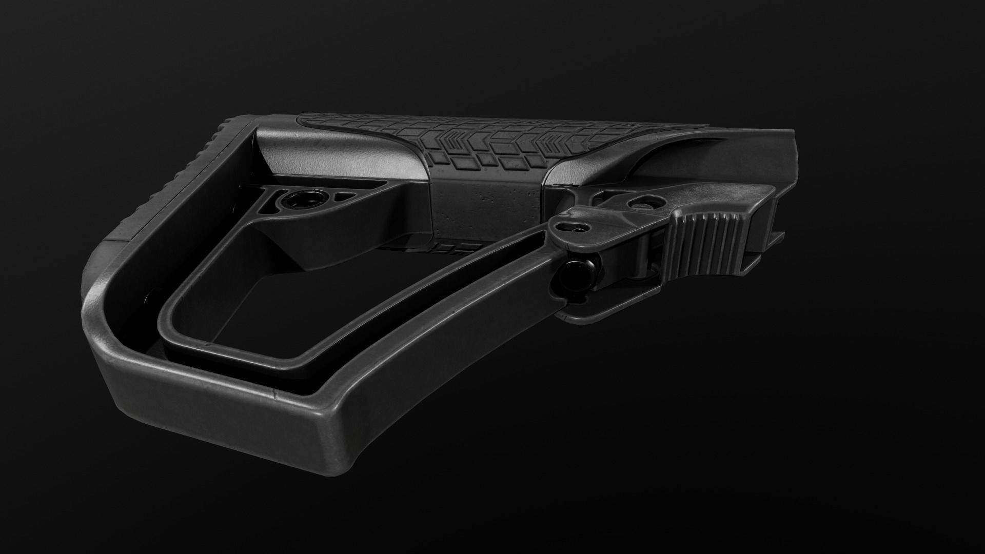 Daniel Defense AR15 Collapsible Buttstock Low-poly 3D model_20