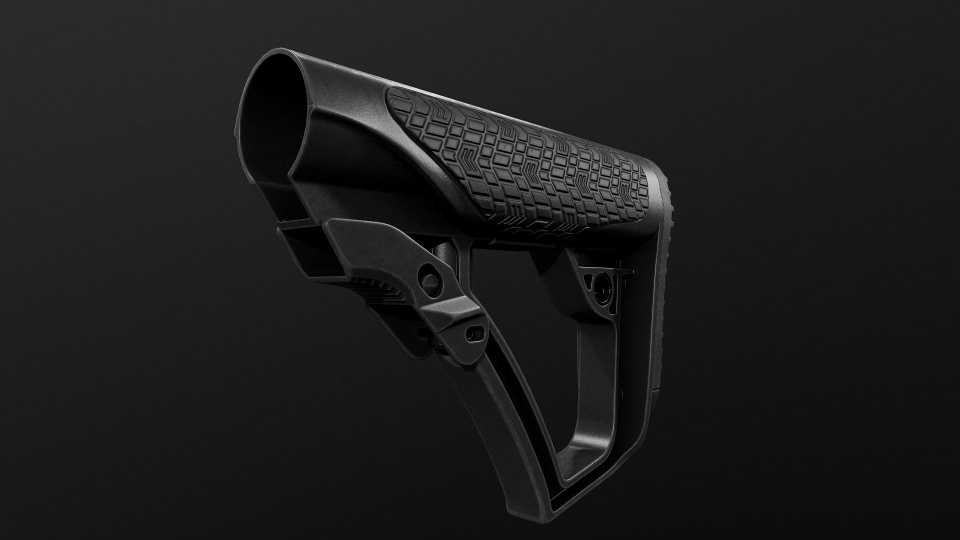 Daniel Defense AR15 Collapsible Buttstock Low-poly 3D model_10