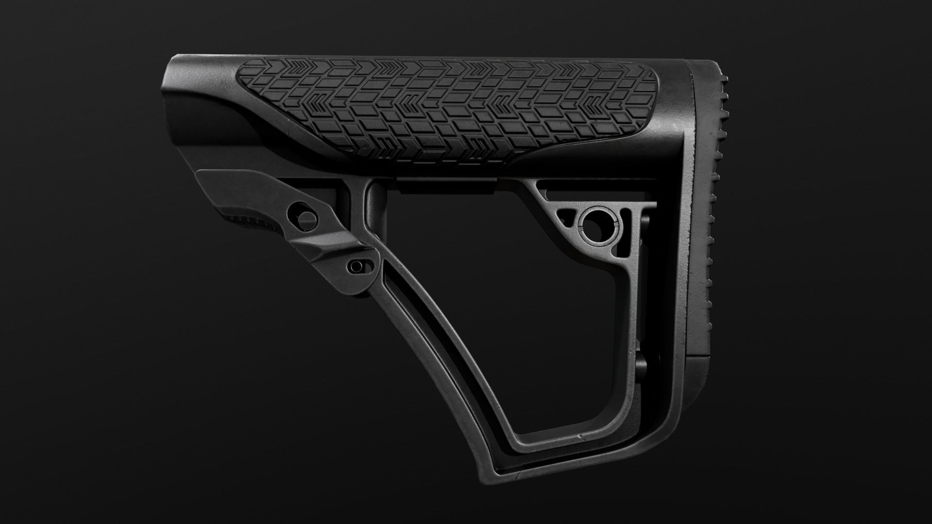 Daniel Defense AR15 Collapsible Buttstock Low-poly 3D model_12