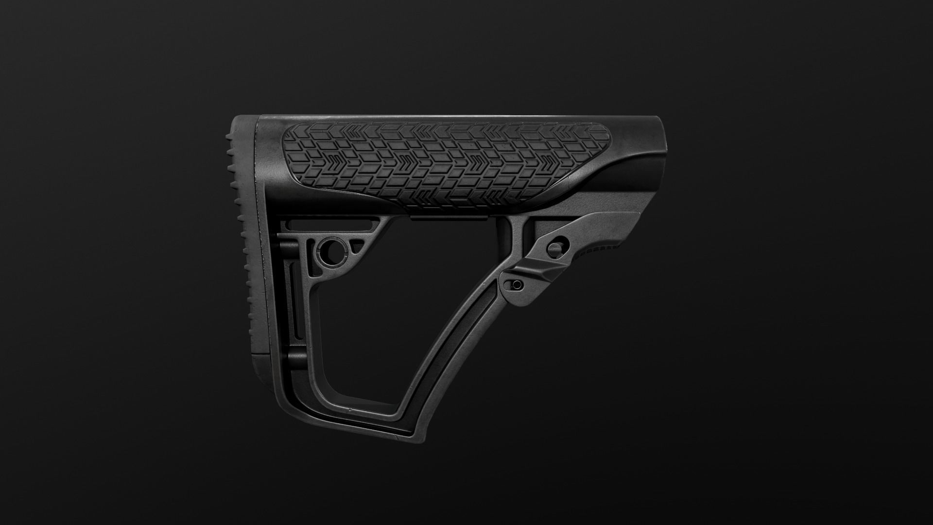 Daniel Defense AR15 Collapsible Buttstock Low-poly 3D model_4