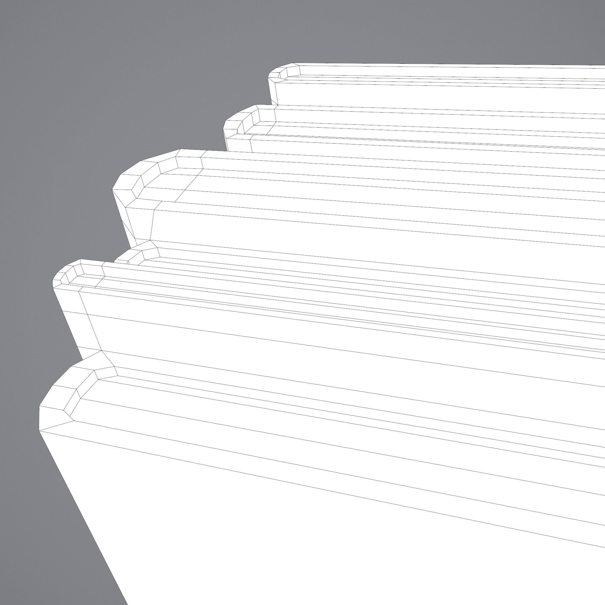 Medieval Books Row 1 Design 1  Low-poly 3D model_40