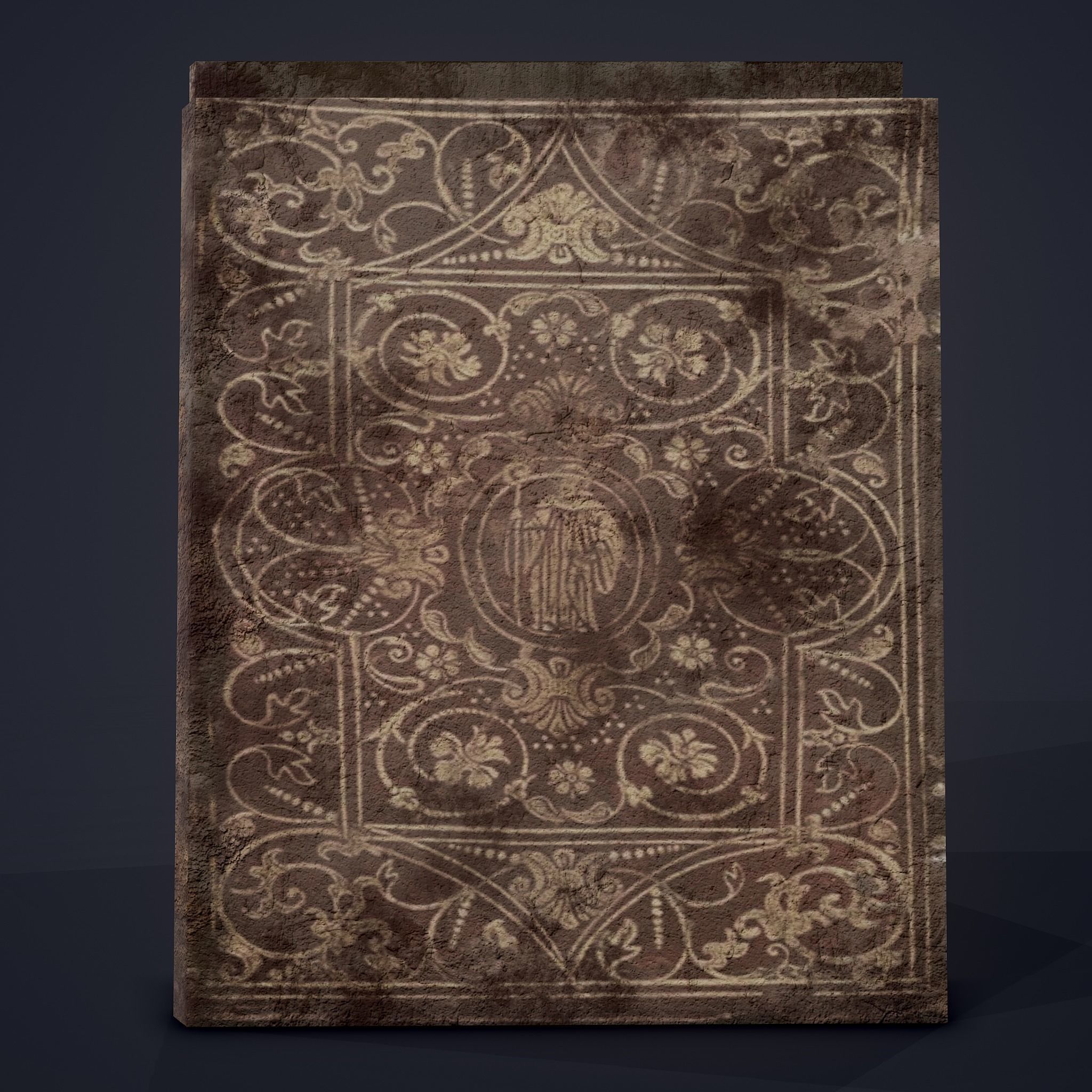 Medieval Books Row 1 Design 1  Low-poly 3D model_21