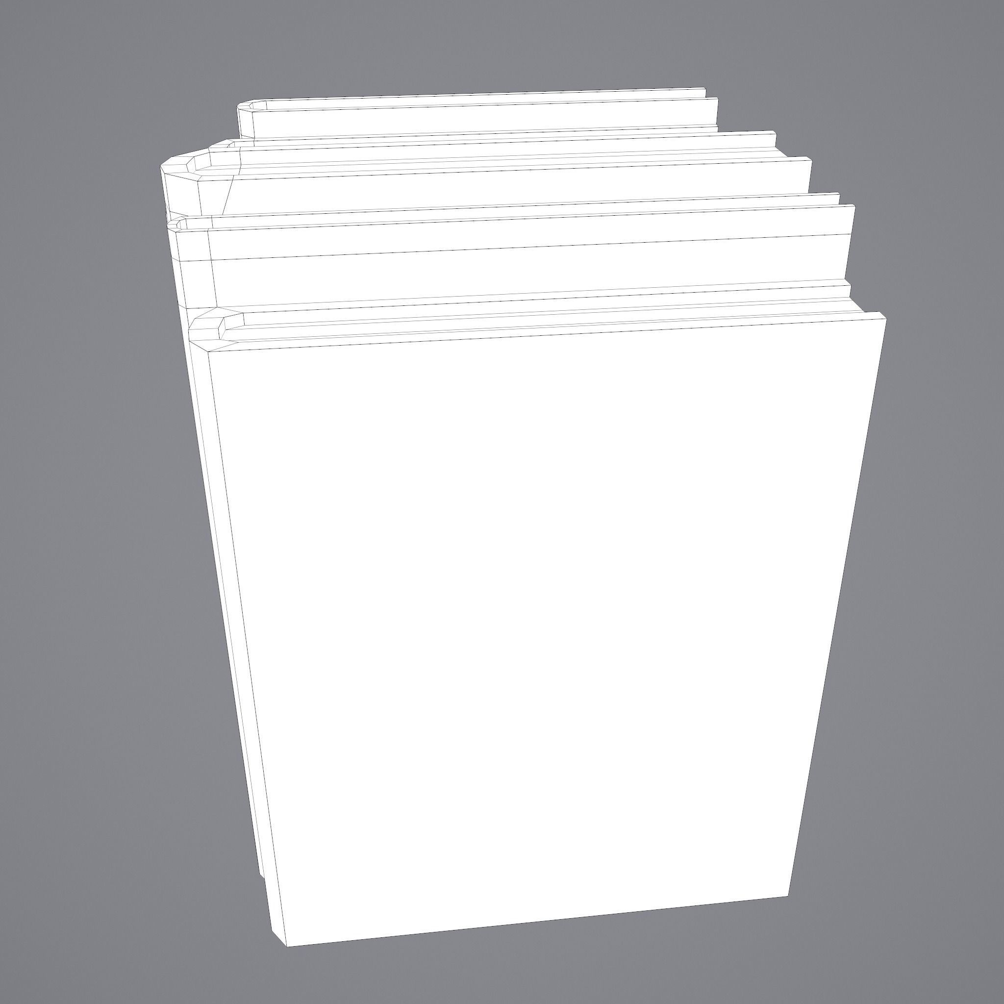 Medieval Books Row 1 Design 1  Low-poly 3D model_29