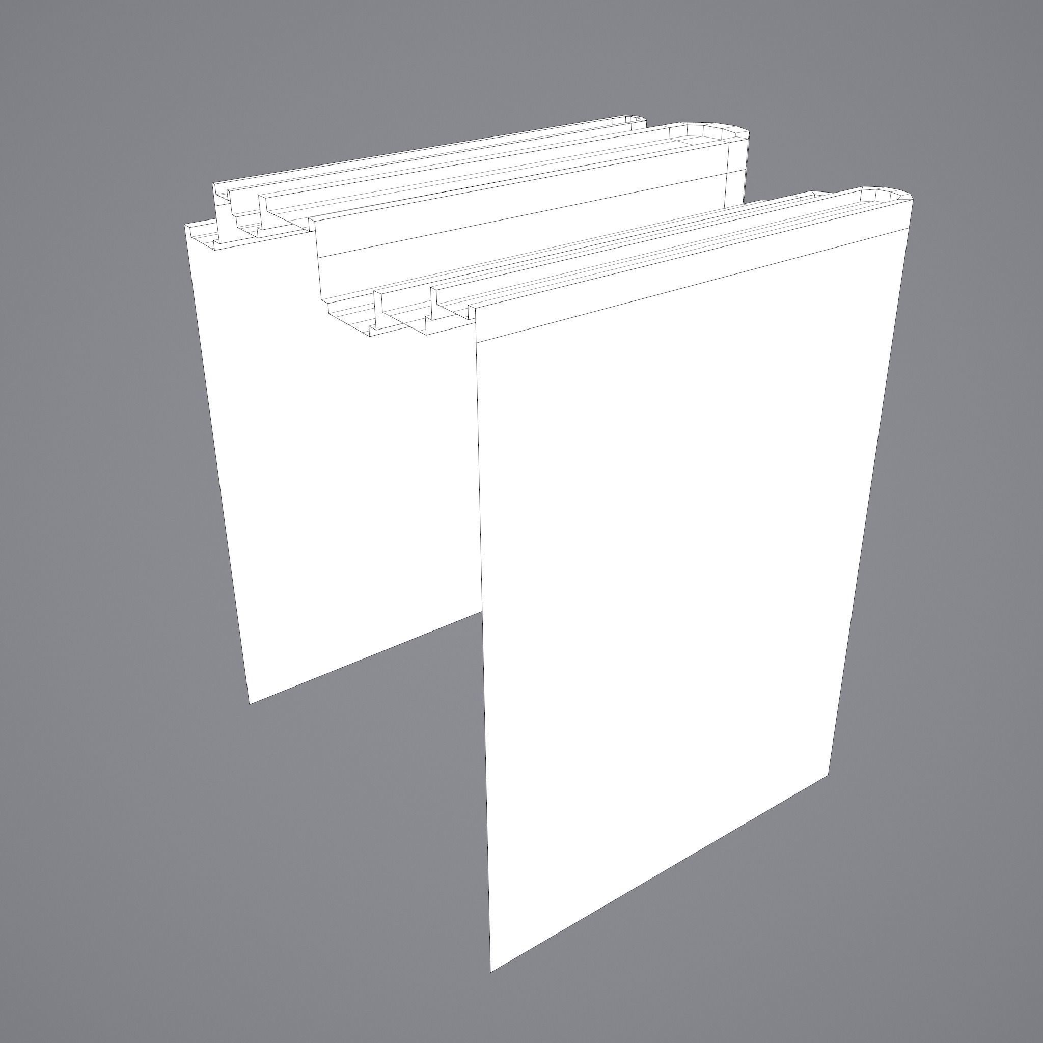 Medieval Books Row 1 Design 1  Low-poly 3D model_32