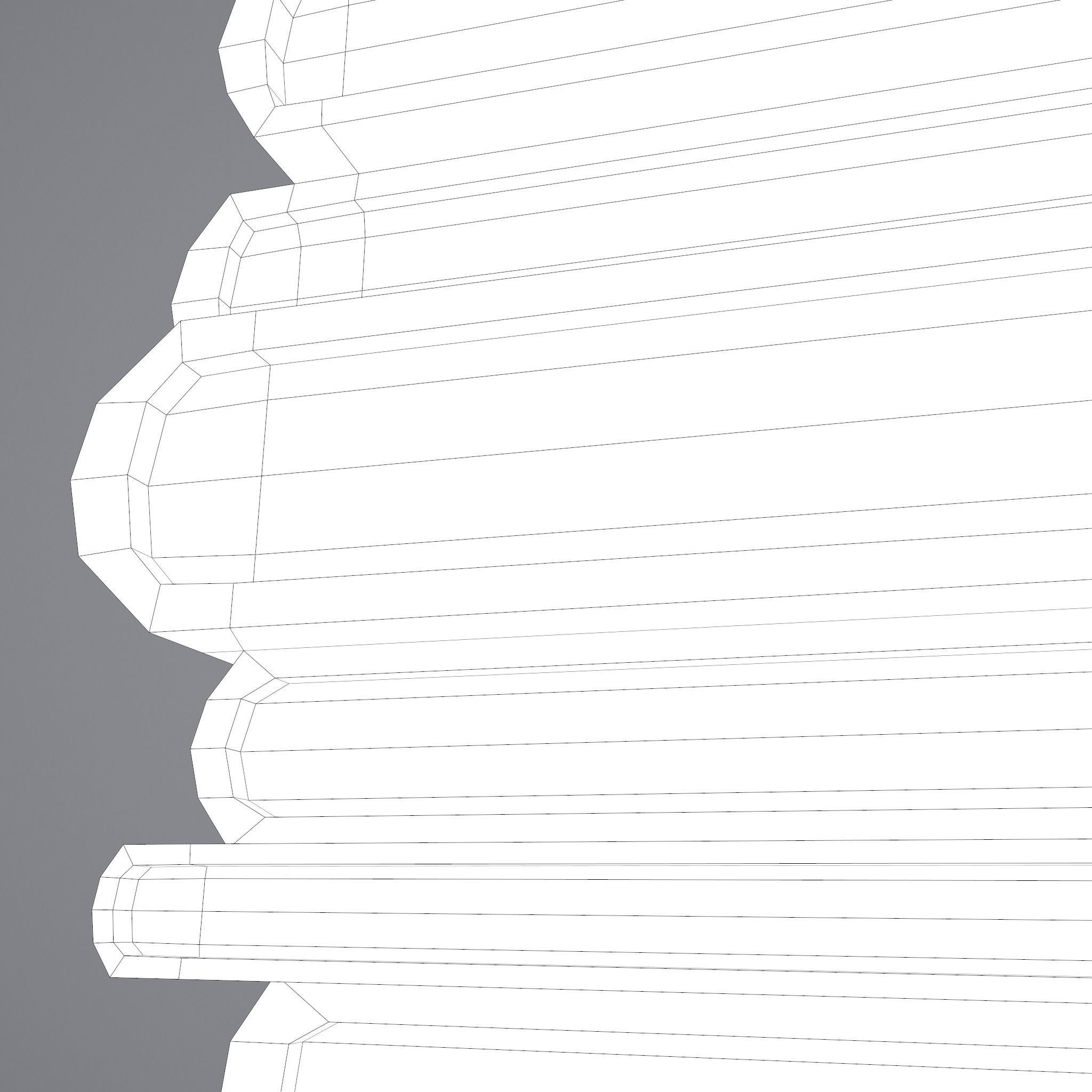 Medieval Books Row 1 Design 1  Low-poly 3D model_41