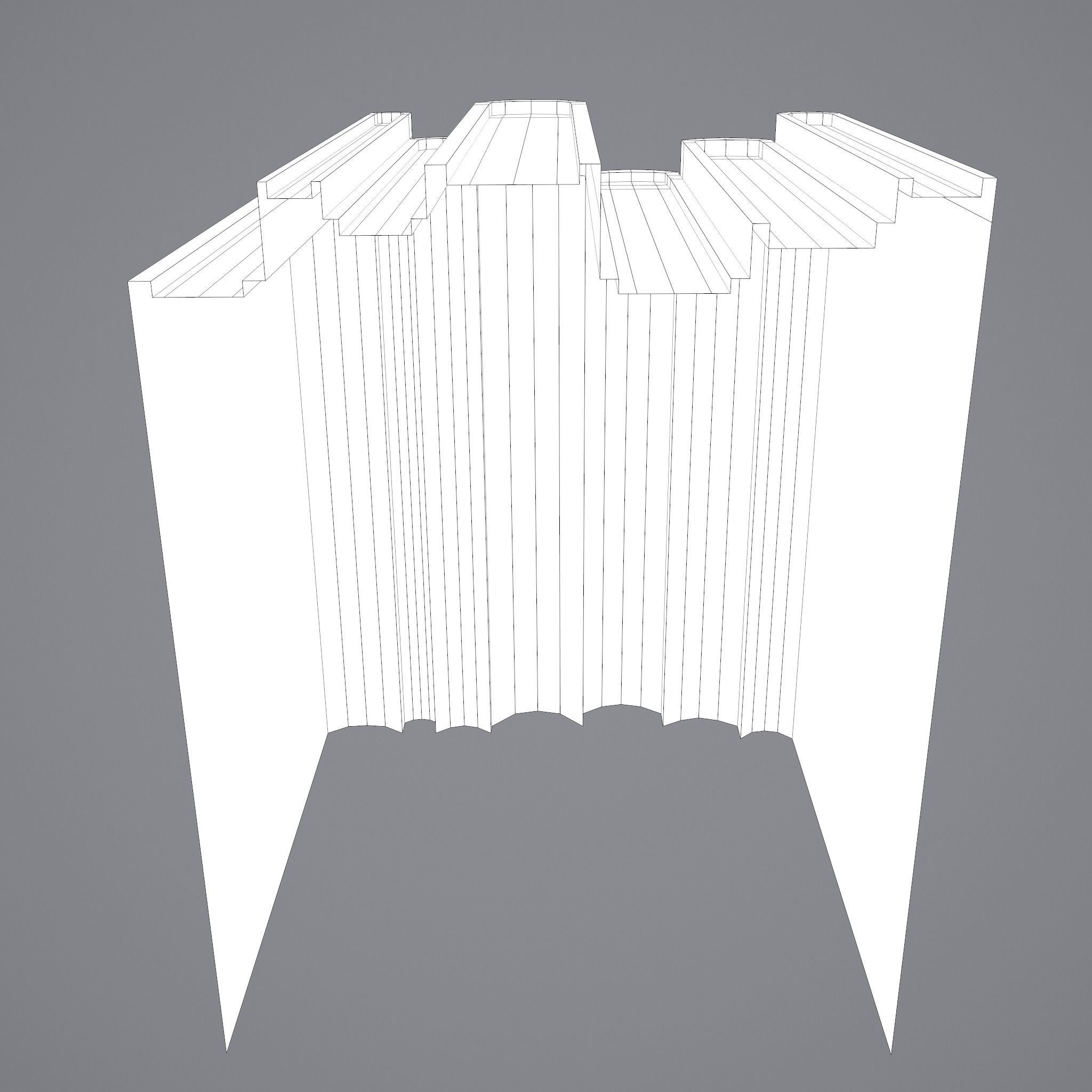 Medieval Books Row 1 Design 1  Low-poly 3D model_34