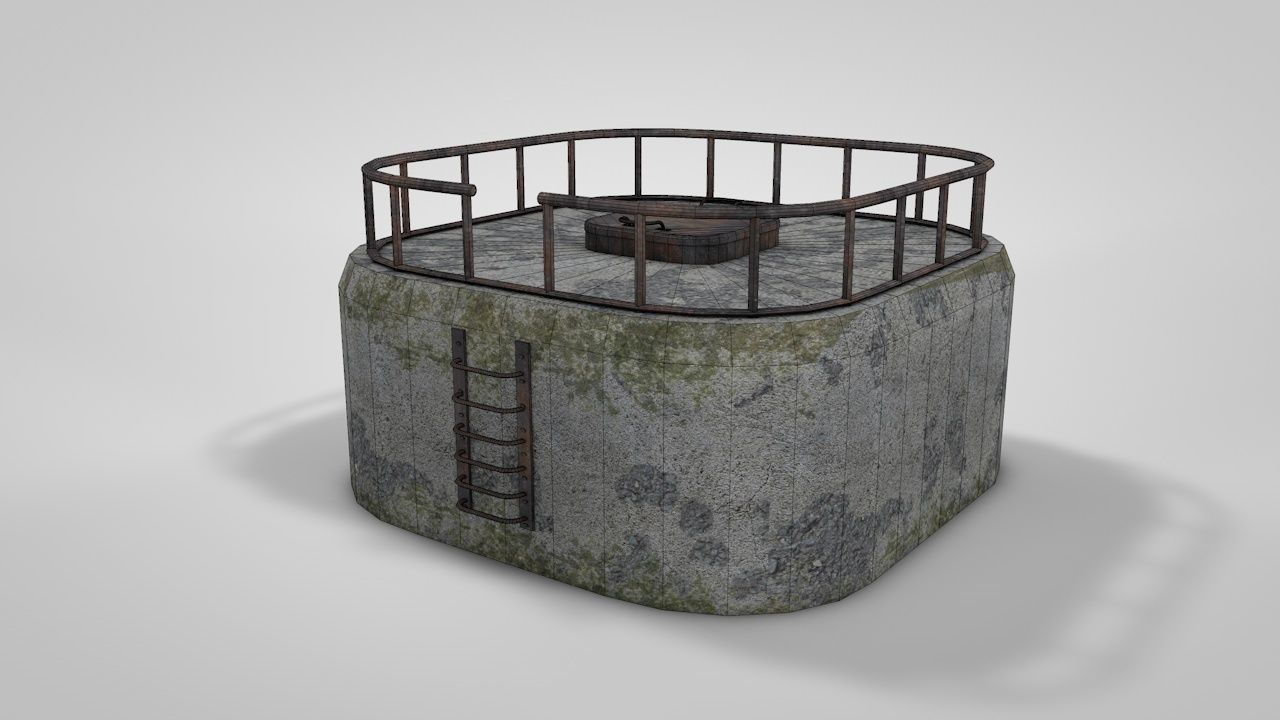 Modular River Railway Bridge 3D model_11