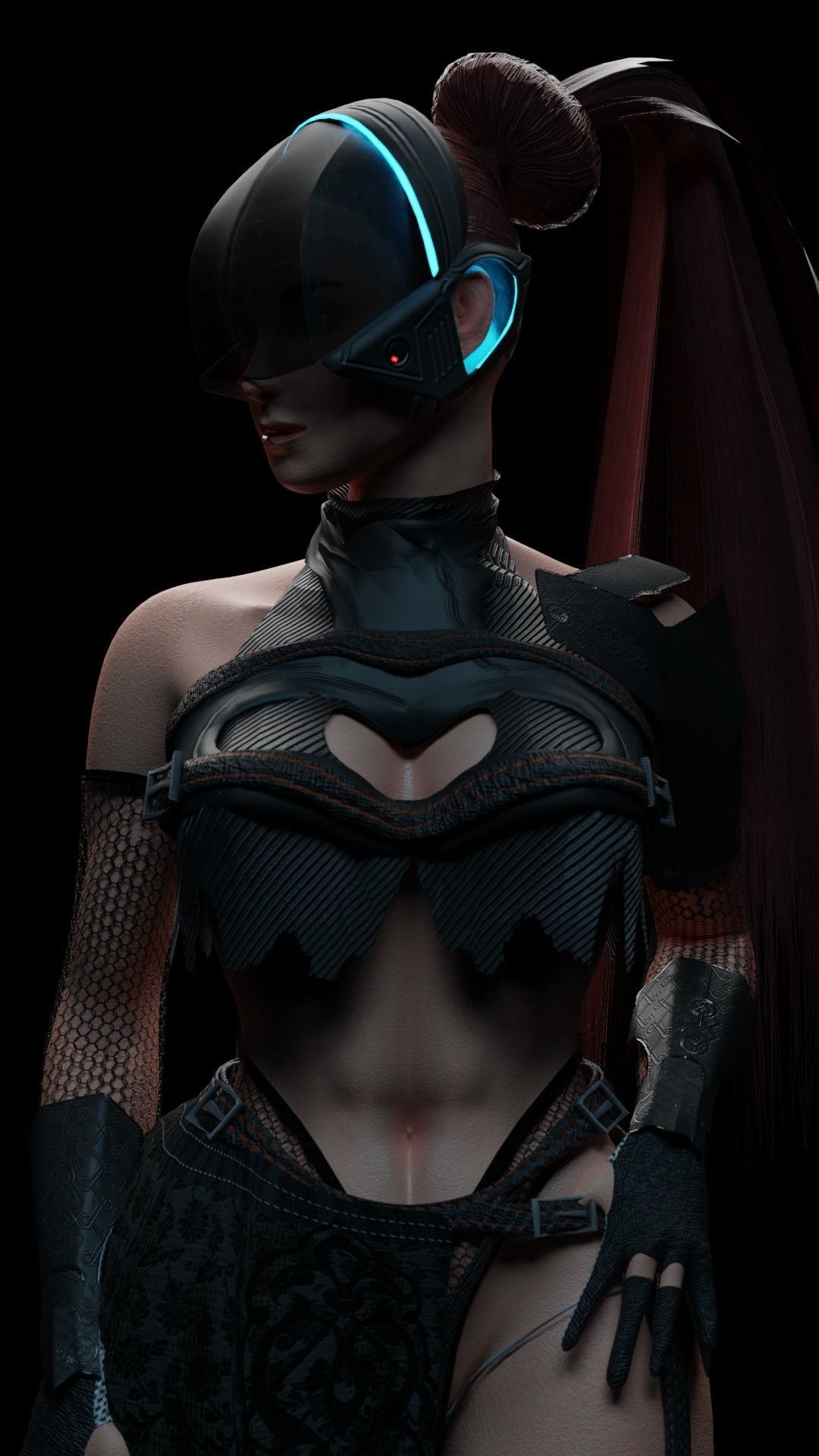 Sci Fi Sexy Girl Low-poly 3D model_1